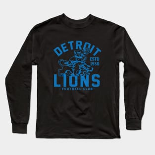 Vintage Detroit Lions 3 by Buck Tee Long Sleeve T-Shirt